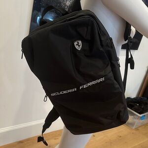 Scuderia Ferrari Black Backpack for Men